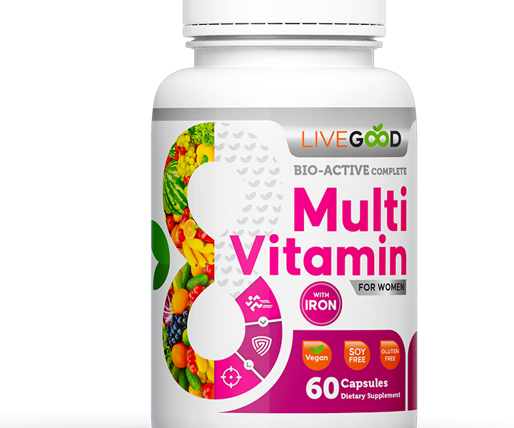 LiveGood Bio-Active Complete Multi-Vitamin for Women with Iron